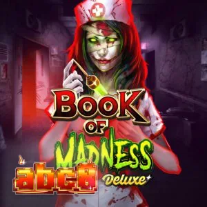 Book of Madness Deluxe স্লট গেমের একটি দৃশ্য যেখানে হরর থিম এবং রিলগুলো দেখা যাচ্ছে
